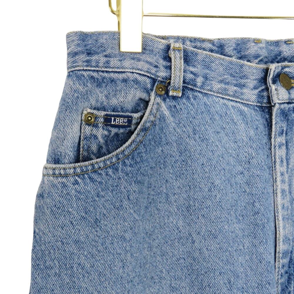 1990s Lee Vintage High Rise Straight Leg Tapered Back Yoke Mom Jeans 30" - Picture 7 of 8